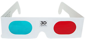 Las gafas anaglíficas contaban con una separación de imagen por medio de los colores diferentes en cada ojo.
